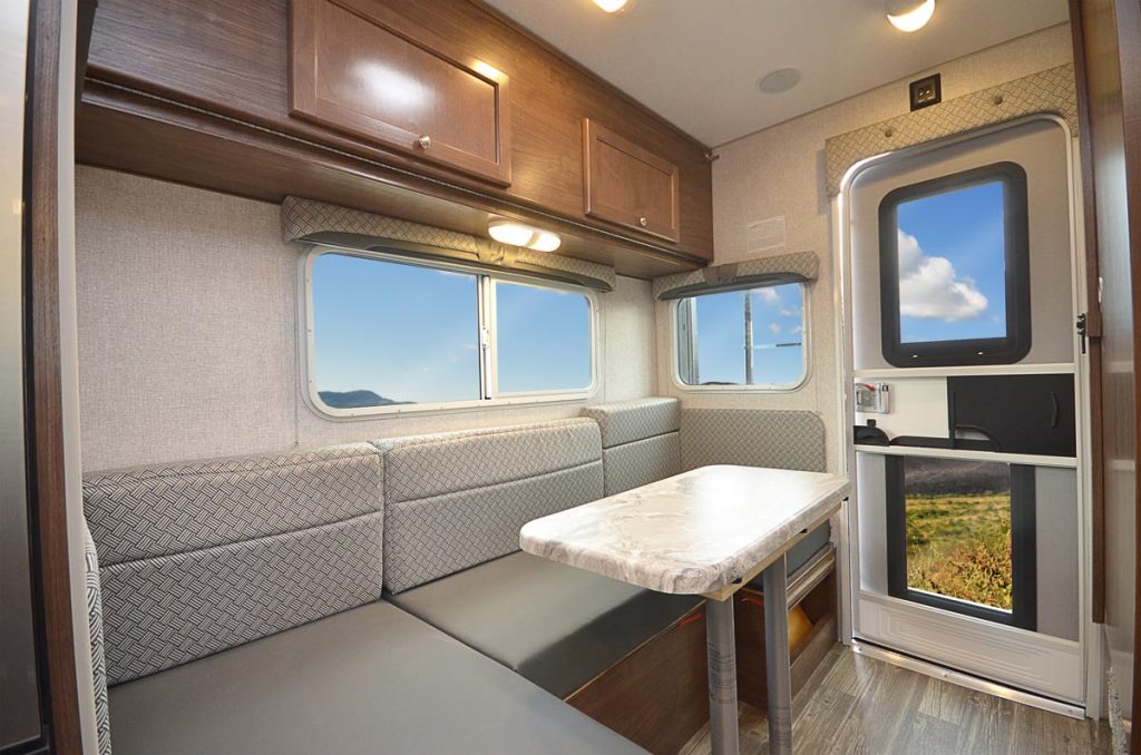 Wolf Creek 850 Truck Camper dinette